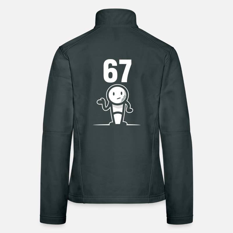 Six Seven 67 Idée d’humour de mème drôle Veste en tissu softshell Femme