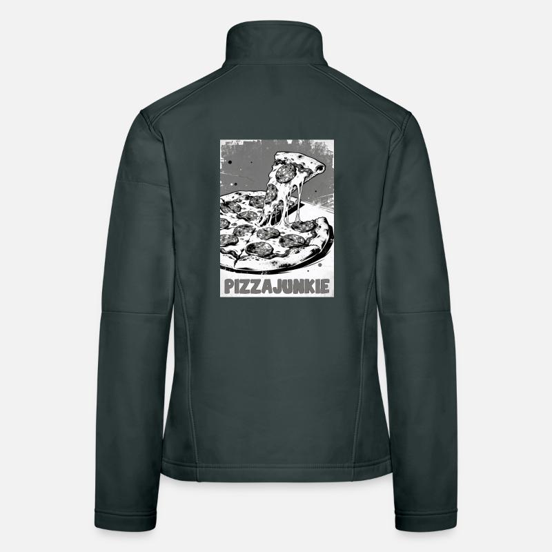 Pizza Junkie Slice Graphic Women's Softshell Jacket