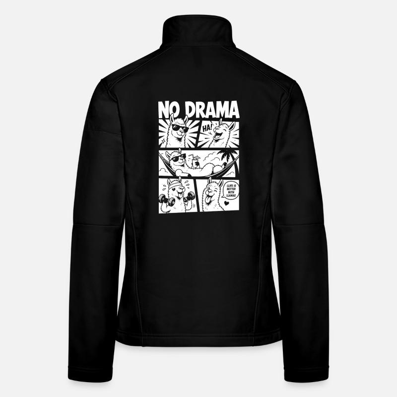 No Drama Llama Comic Design Women's Softshell Jacket
