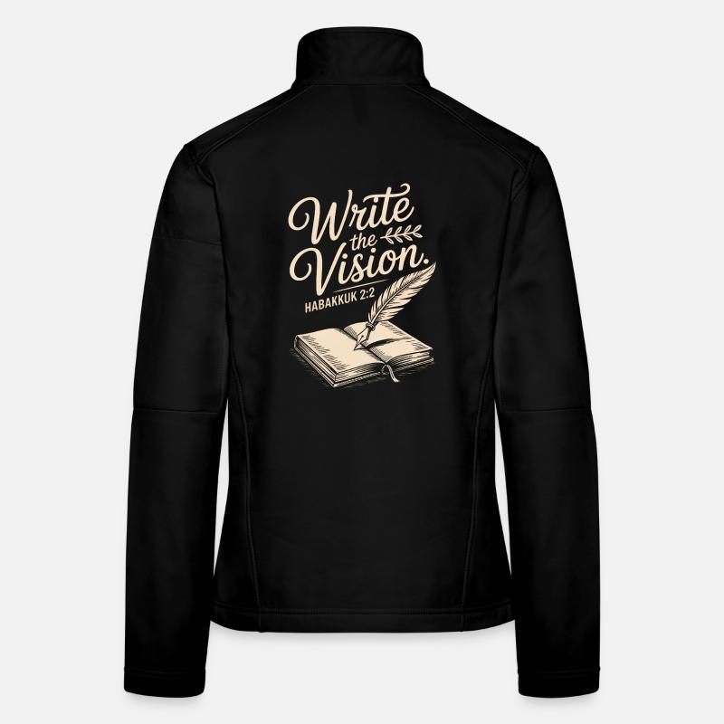 Plume du verset biblique Write the Vision Veste en tissu softshell Femme
