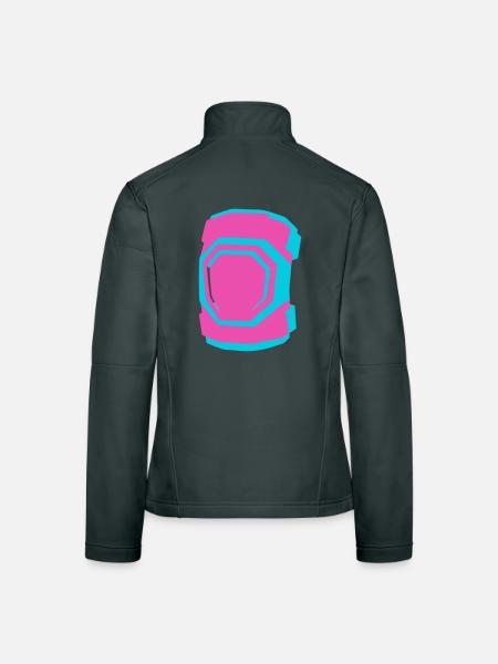 Knieschoner Rollschuhfahren Roller Derby Skaten - Frauen Softshelljacke - Schwarz - Hinten