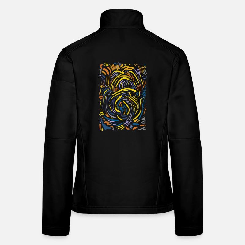 Abstract Women's Softshell Jacket