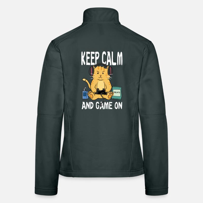 keep calm and game on Women's Softshell Jacket