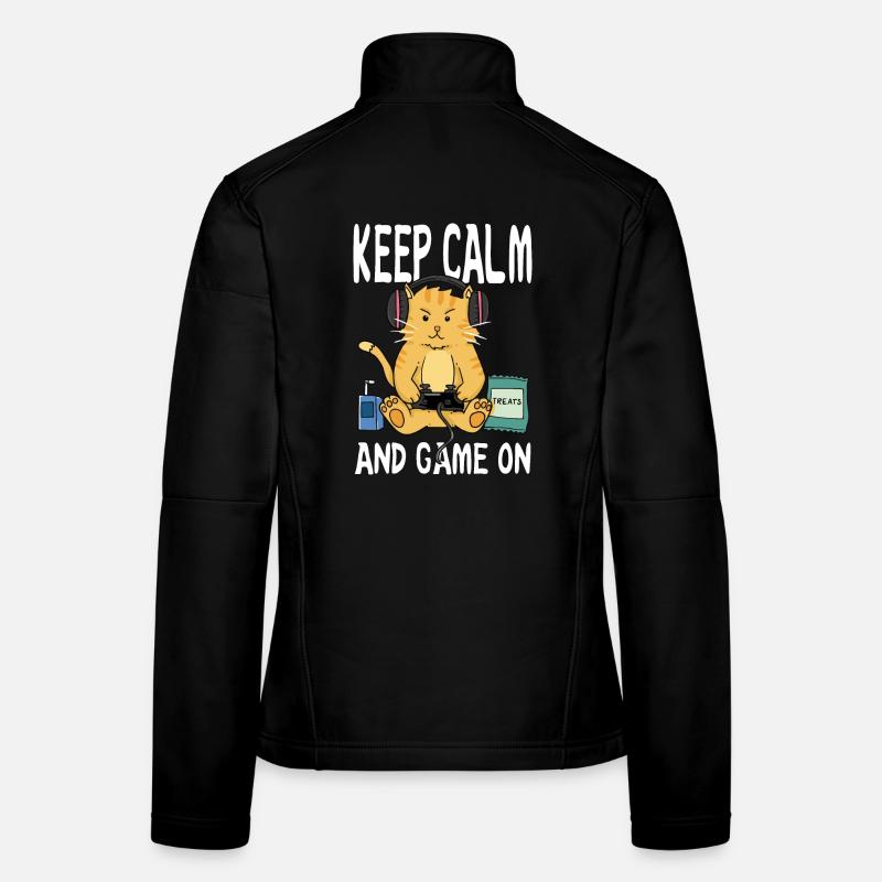 Reste calme et continue le jeu Veste en tissu softshell Femme