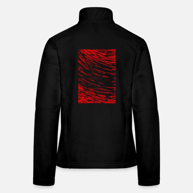 Abstraktes Bild / rot / Muster / Linie Frauen Softshelljacke