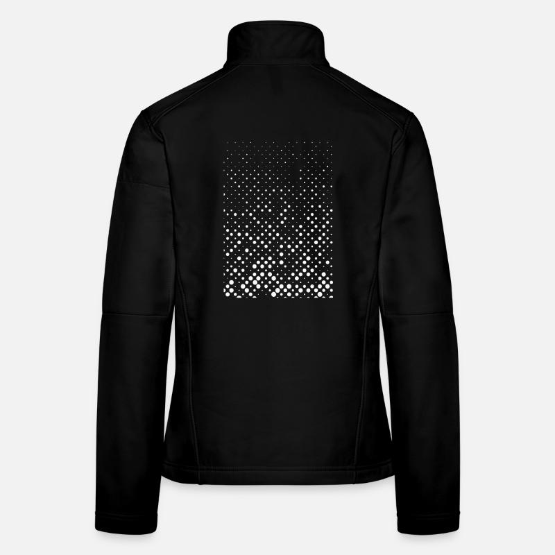 Abstract points / line / white / pattern Women's Softshell Jacket