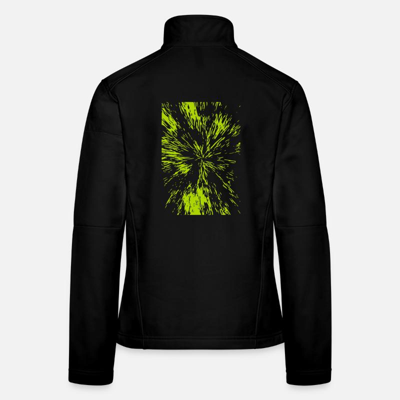 Abstract lines / green / line / trend / pattern Women's Softshell Jacket