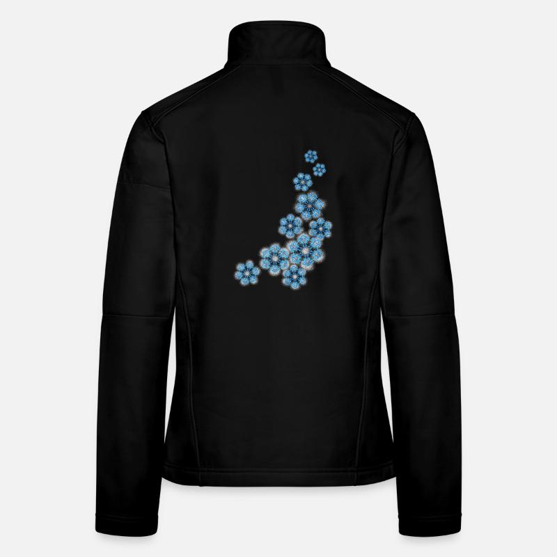flocons de neige Veste en tissu softshell Femme