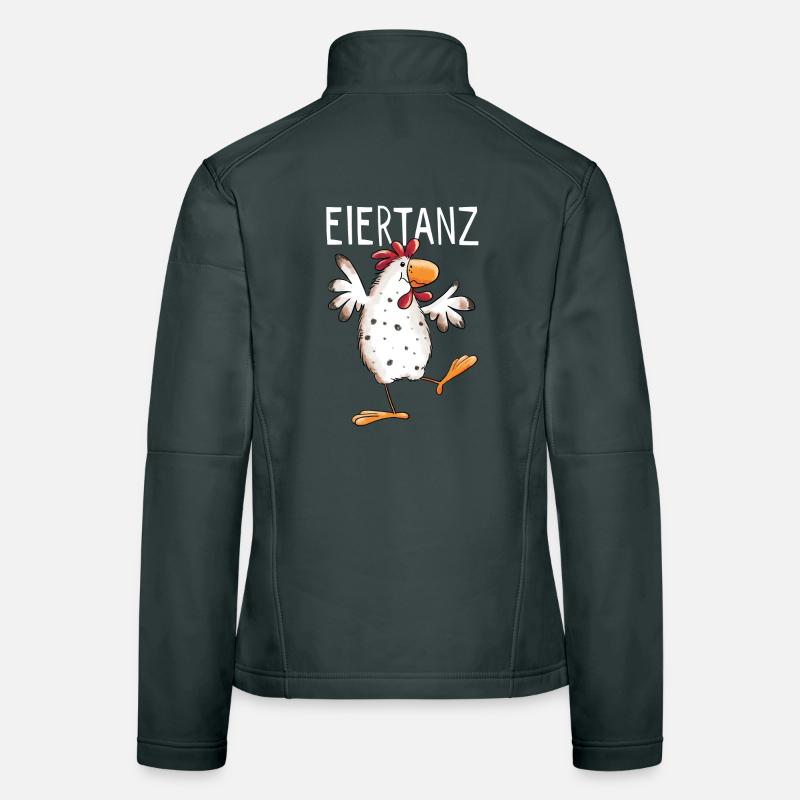 Eiertanz Huhn - Hühner - Comic - Vogel - Fun Frauen Softshelljacke