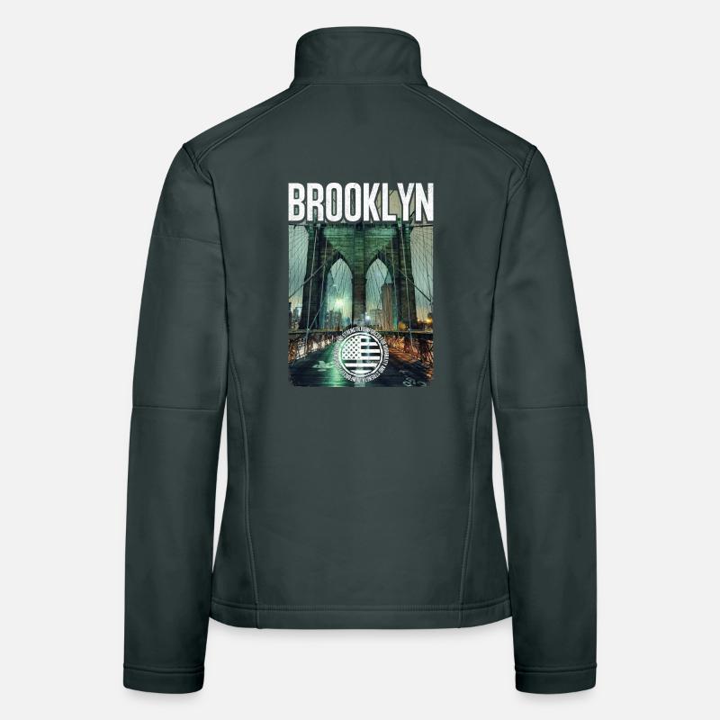 Brooklyn Bridge Night Glow Women's Softshell Jacket