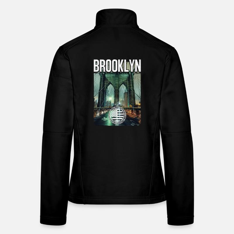 Brooklyn Birdge - Frauen Softshelljacke - Schwarz