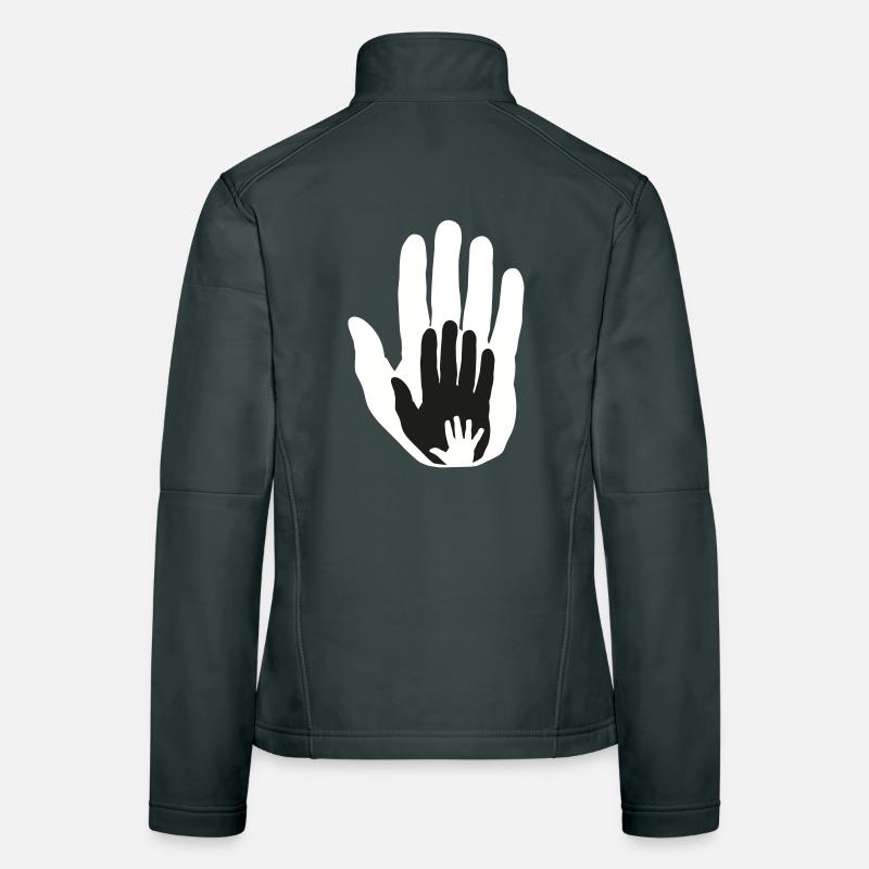 Bébé main dans la main dans la main Veste en tissu softshell Femme