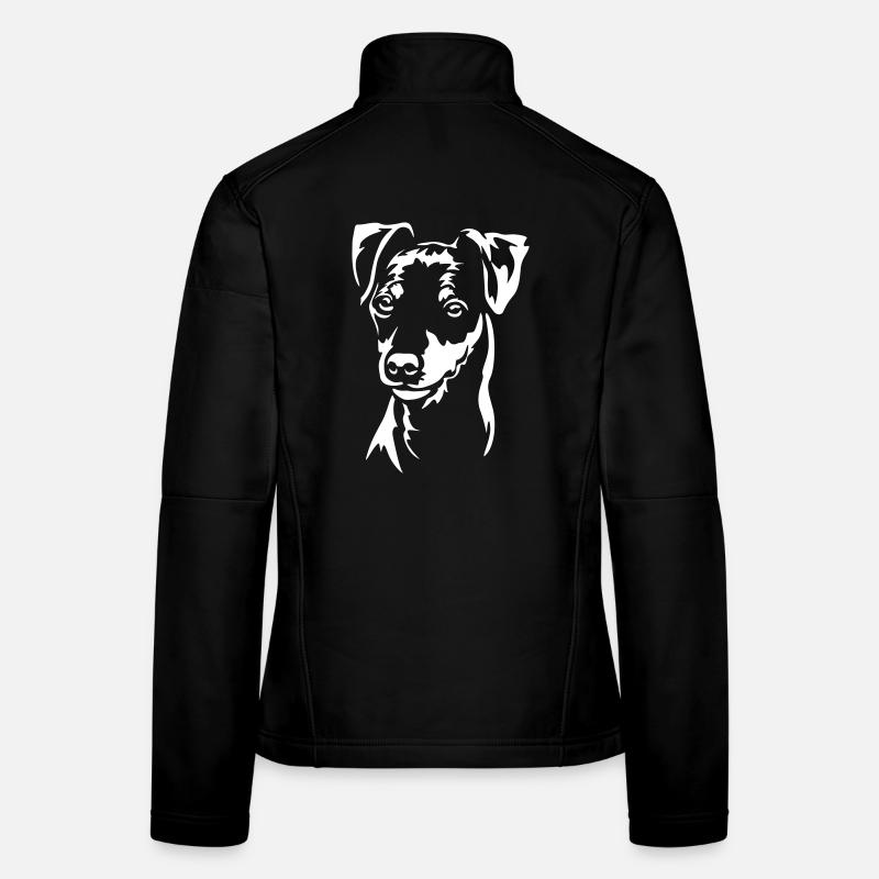Zwergpinscher Kopf "Black Edition" Frauen Softshelljacke