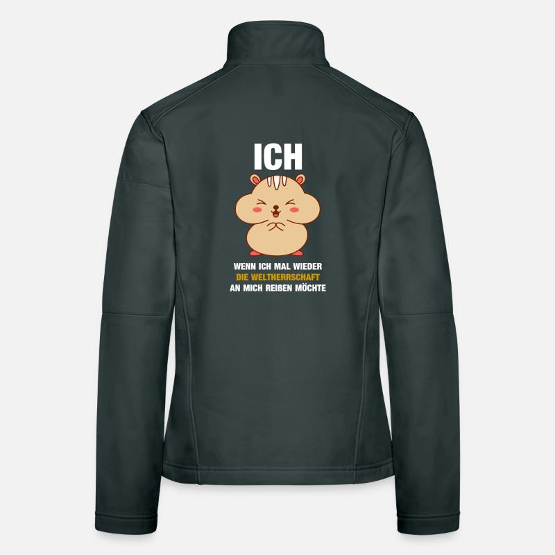 Kuscheliger Hamster mit Text Botschaft Frauen Softshelljacke