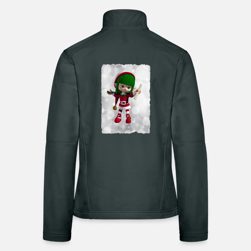 Elfe Vert Veste en tissu softshell Femme