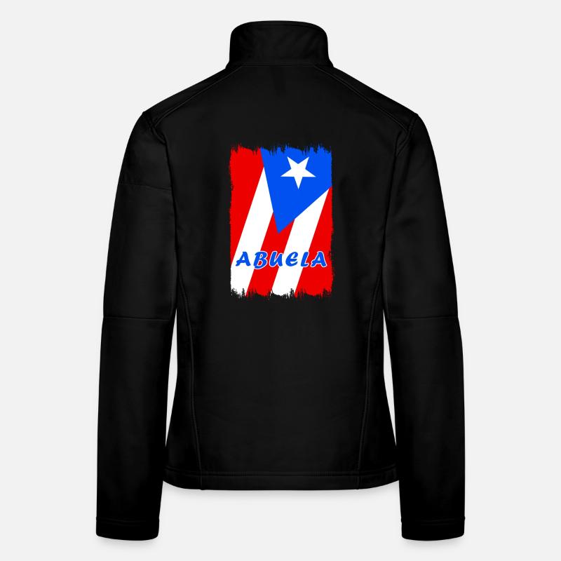 Puerto Rico Großmutter Flaggen Design Frauen Softshelljacke