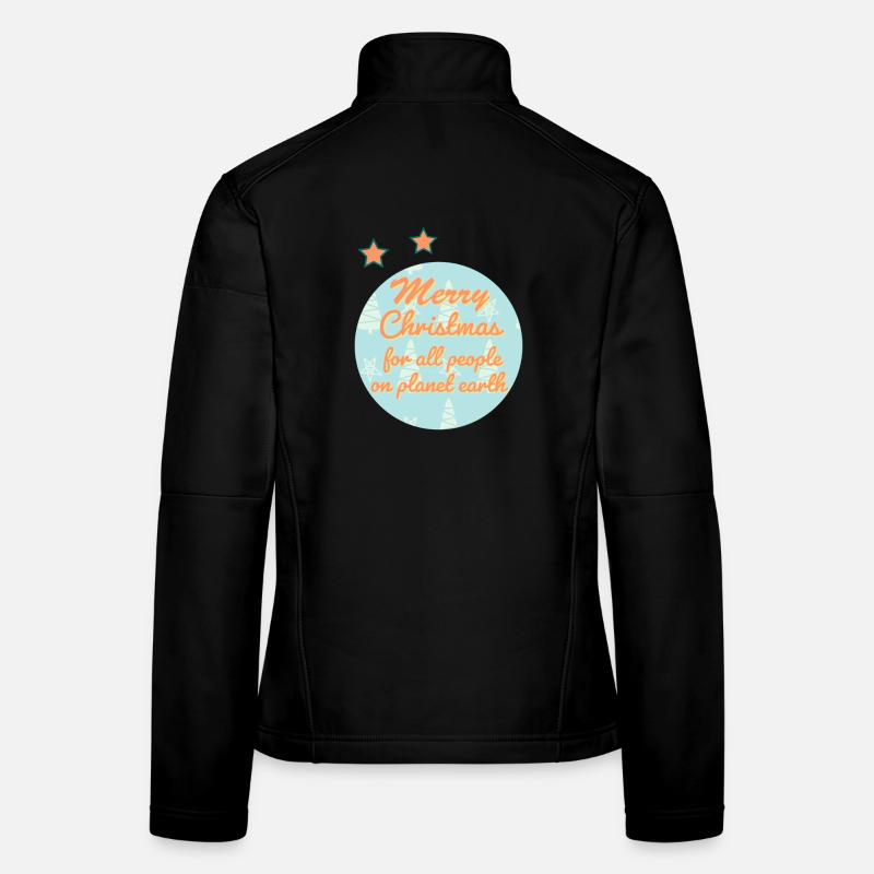 Christmas greetings for global celebrations - Women's Softshell Jacket - black
