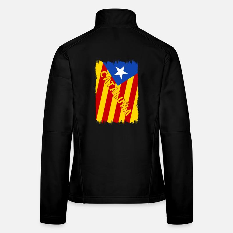 Design du drapeau de Catalogne Veste en tissu softshell Femme