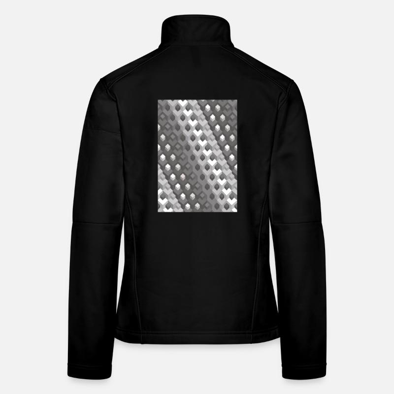 Graustufen Farbverlauf Rechtswendung Frauen Softshelljacke