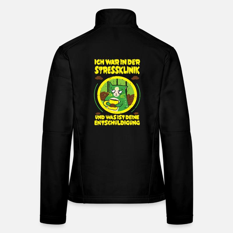 Kaffee Stress Klinik - Frauen Softshelljacke - Schwarz