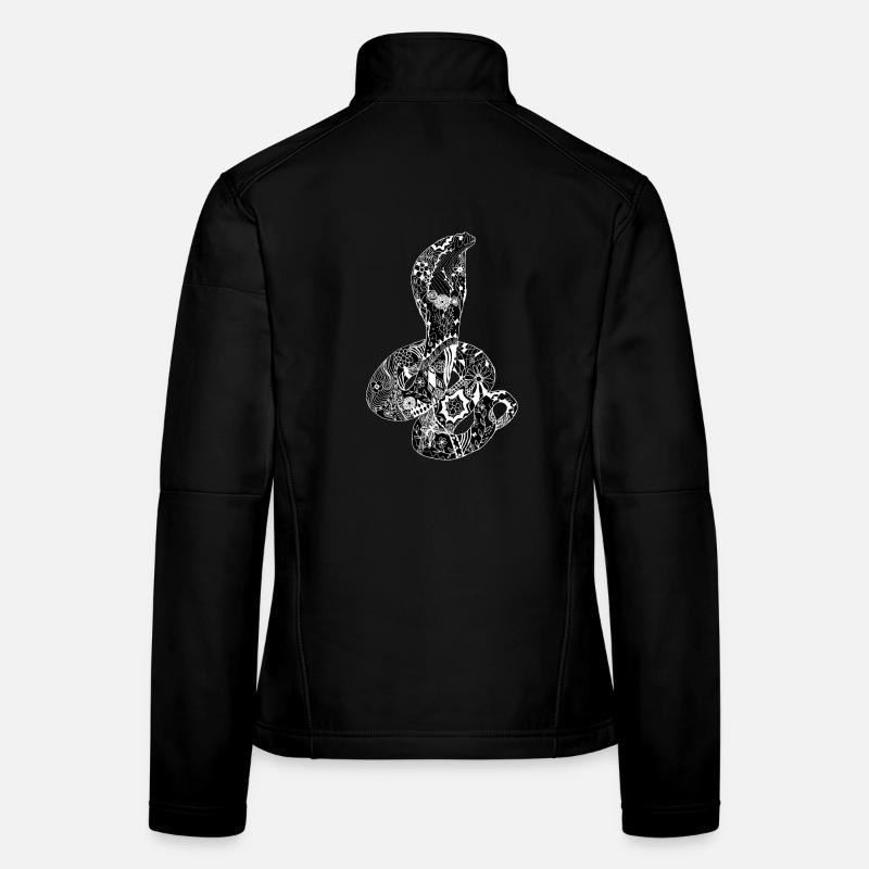 Patchwork Cobra - Frauen Softshelljacke - Schwarz