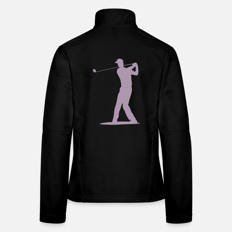 Golfer Abschlag Silhouette - Herren Design Frauen Softshelljacke
