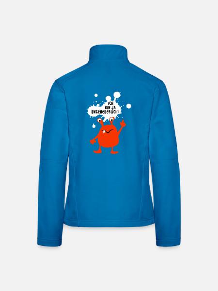 Monster Ungeheuer Zombie Comic cool lustige Quotes - Frauen Softshelljacke - Schwarz - Hinten