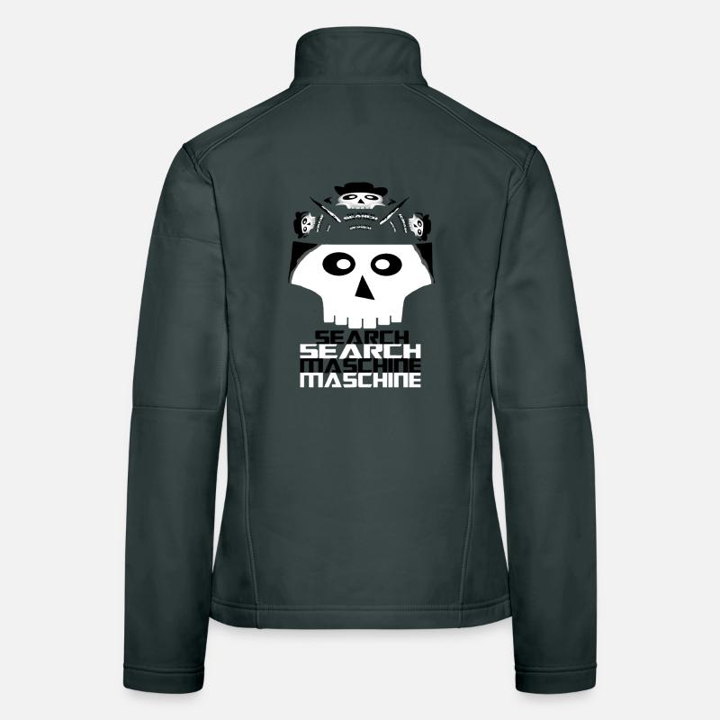 Skull Search Engine Logo Shirt Computer Science Design Women's Softshell Jacket