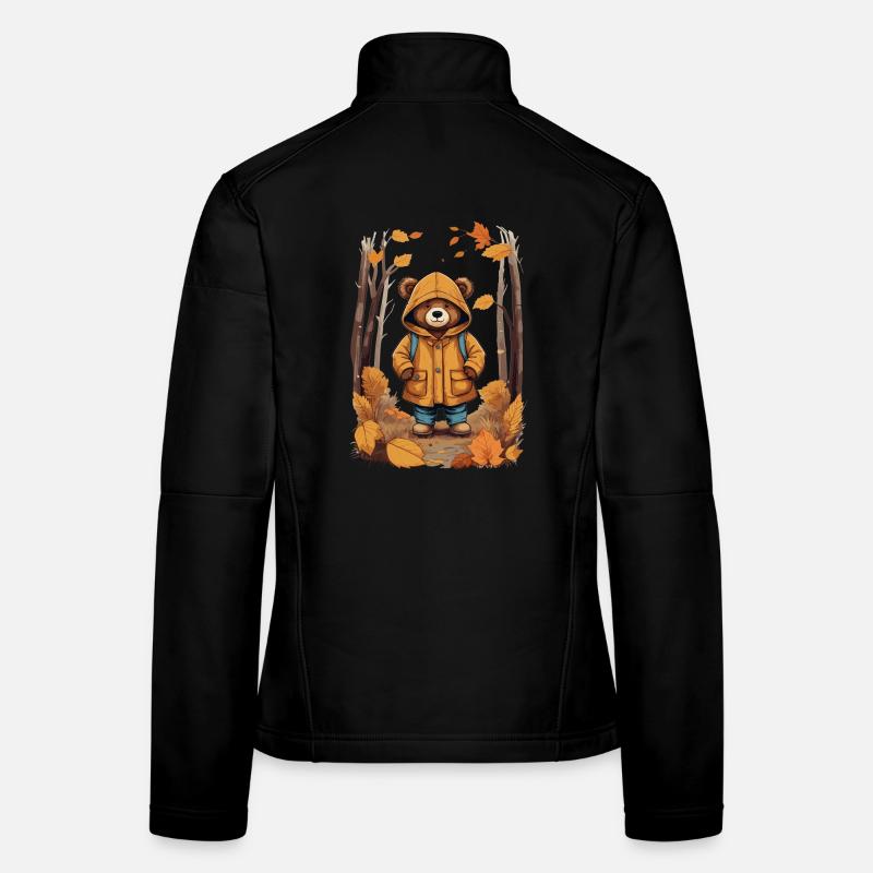 Ours mignon dans la forêt Veste en tissu softshell Femme
