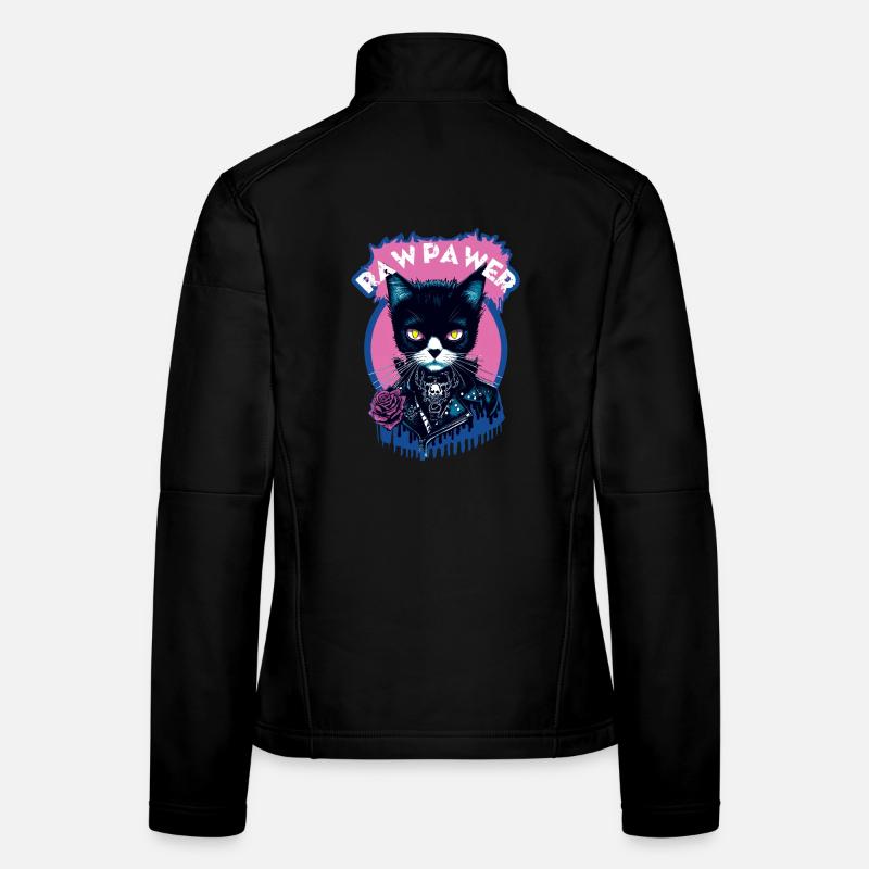 Gothic Cat Women's Softshell Jacket