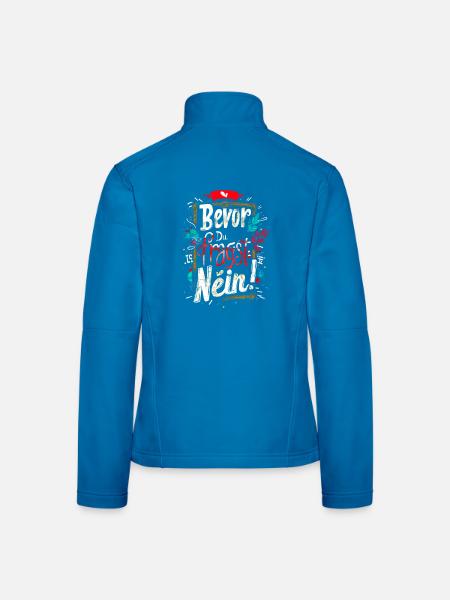 Bevor Du fragst: NEIN! - Frauen Softshelljacke - Schwarz - Hinten