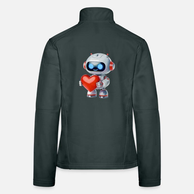 Robots with a heart Women's Softshell Jacket
