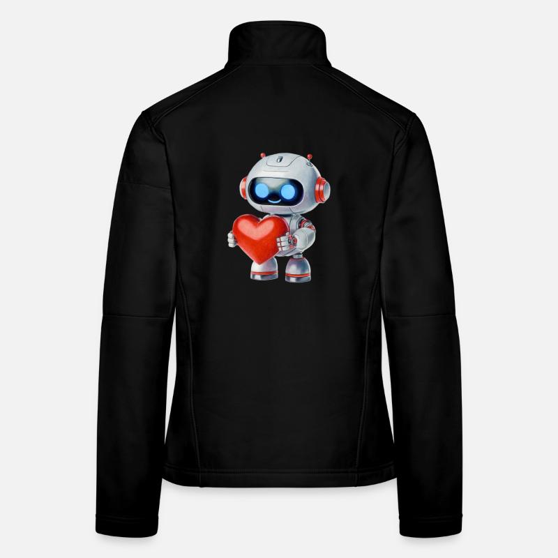 Robots with a heart Women's Softshell Jacket