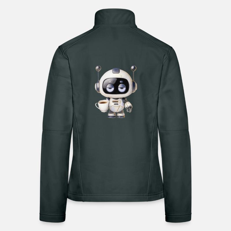 Robot Coffee Women's Softshell Jacket
