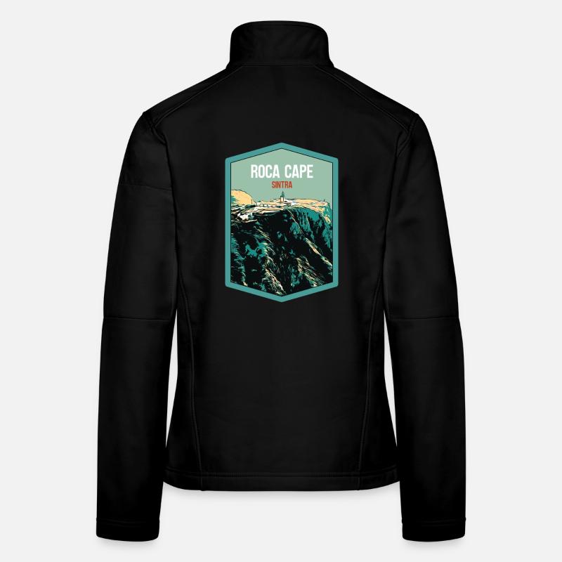 Illustration Cap de Roca, Leuchtturm, Portugal Frauen Softshelljacke