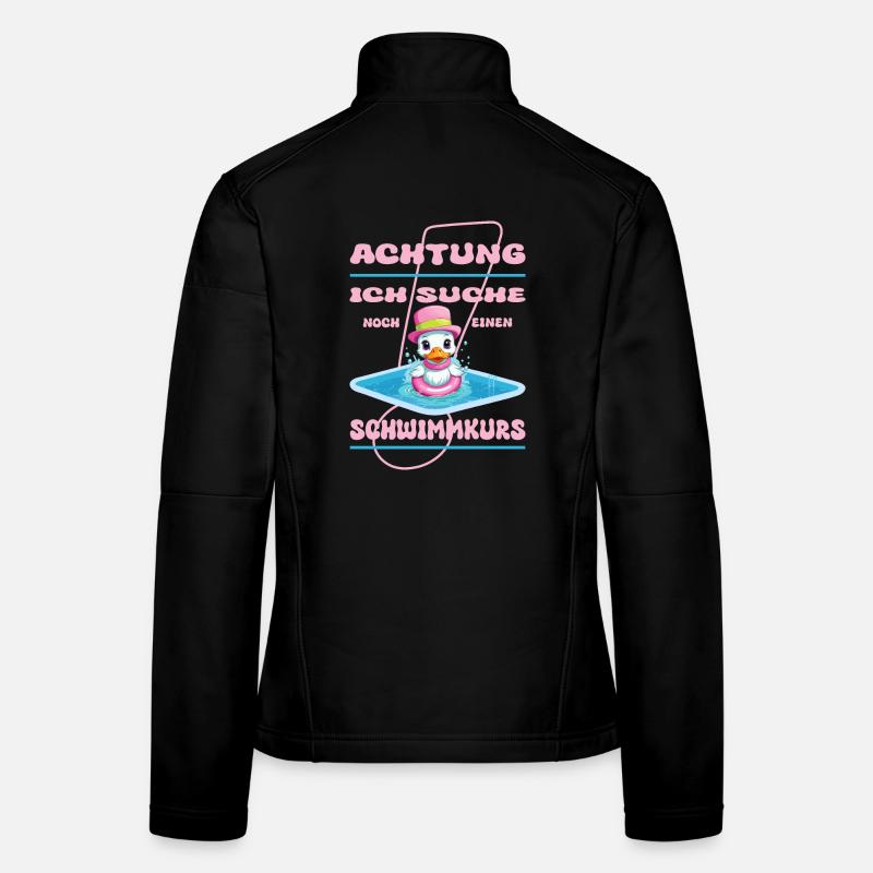 Cute Non-Swimmer Duck Women's Softshell Jacket