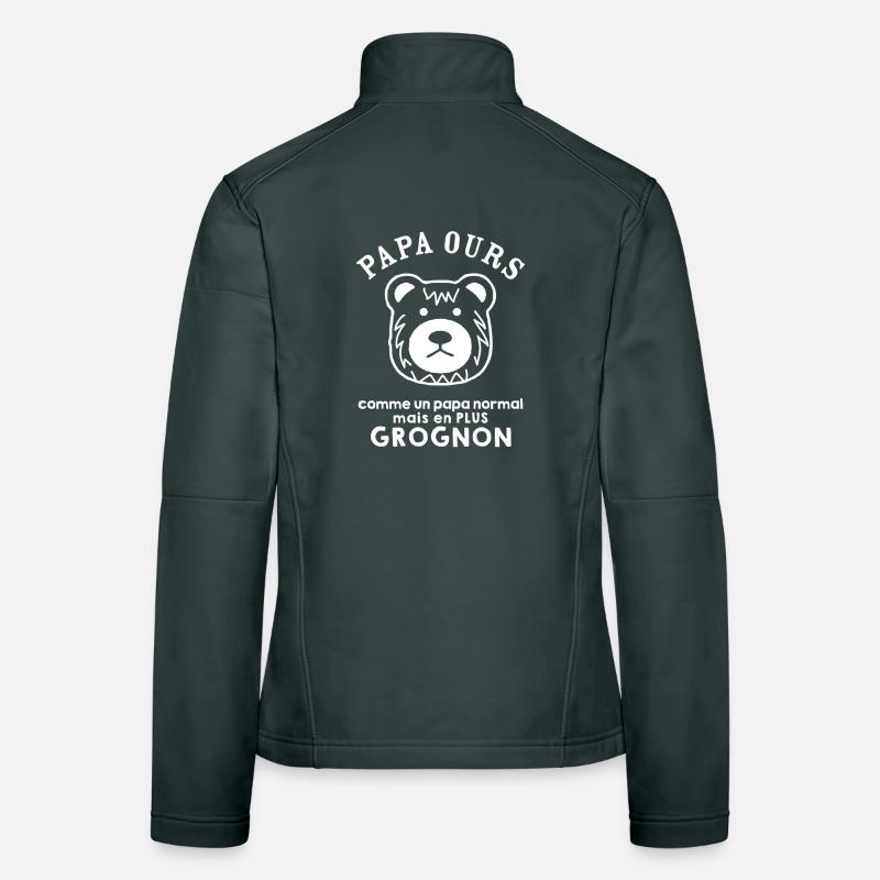 Papa ours grognon Veste en tissu softshell Femme