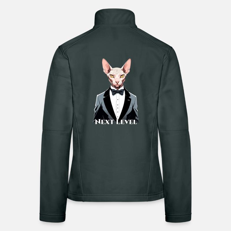 Sphynx Cat Chic Suit Tuxedo Level Gift Women's Softshell Jacket