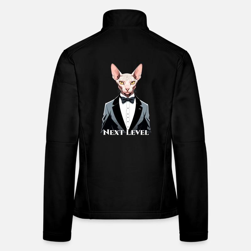 Sphynx Katze schick Anzug Smoking Level Geschenk Frauen Softshelljacke