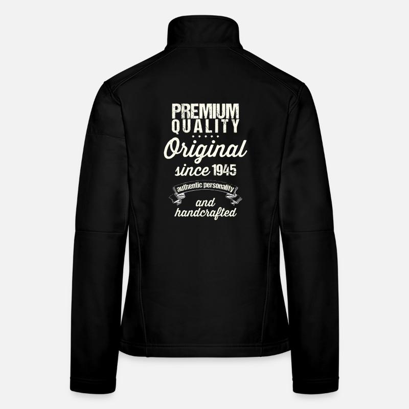 Born in 1945 - Women's Softshell Jacket - black
