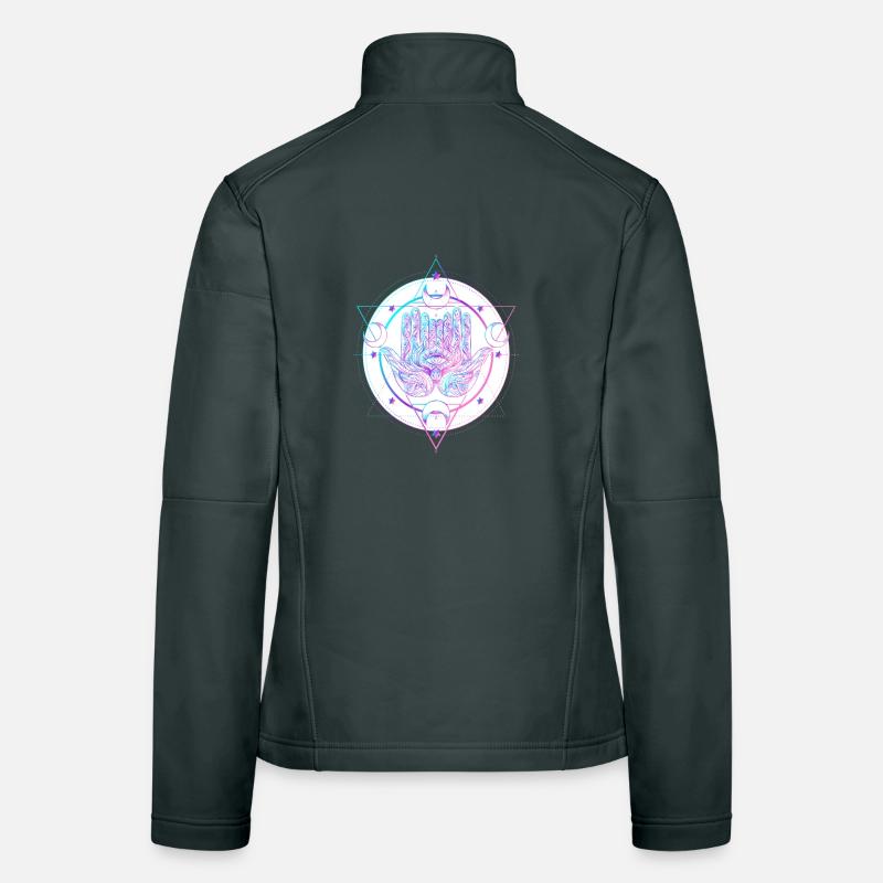 Main astrale mystique avec conception d’œil Veste en tissu softshell Femme