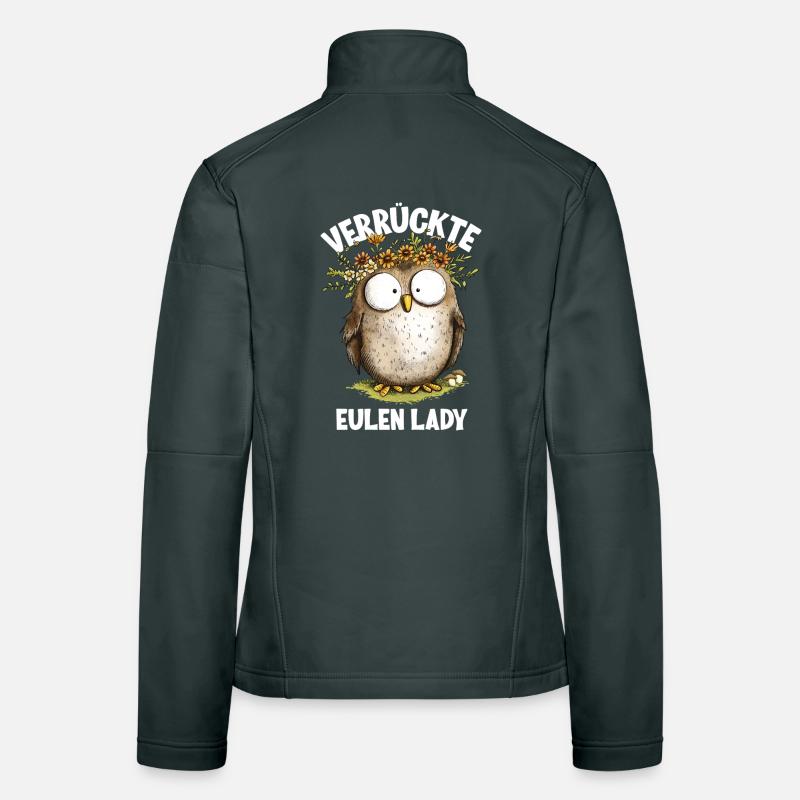 Owl with Saying Crazy Owls Lady Women's Softshell Jacket