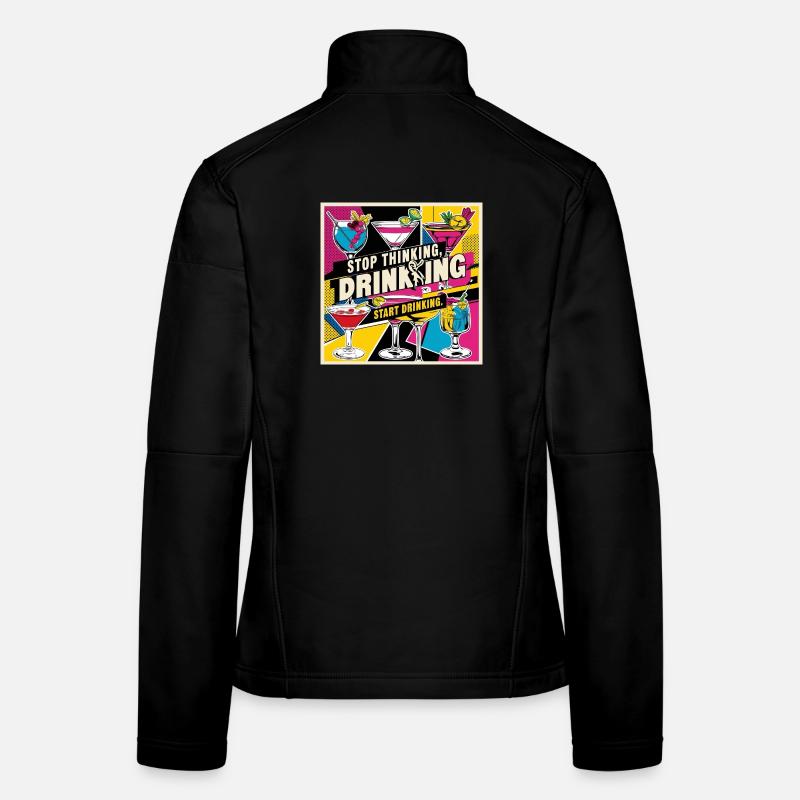 Retro Cocktails mit Humorvollen Text Frauen Softshelljacke
