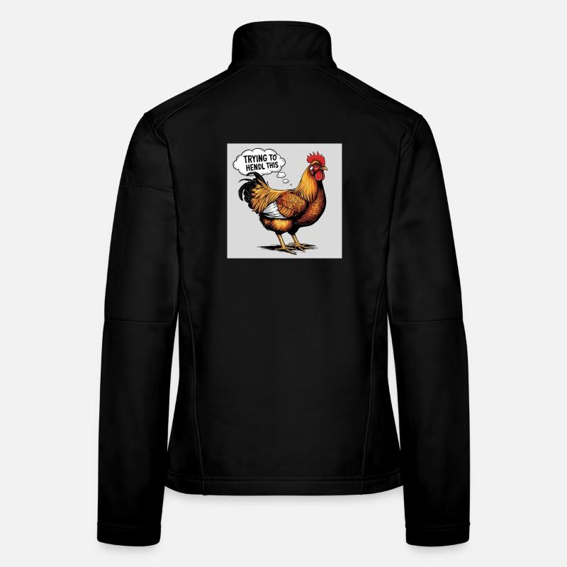 Poulet « Essayer de faire ça » Veste en tissu softshell Femme