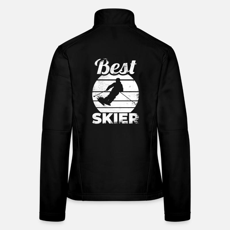 Bester Skifahrer - Frauen Softshelljacke - Schwarz