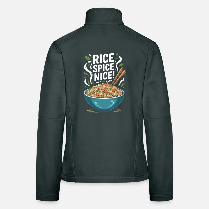 Fried Rice Spice Nice Hot Rice Women's Softshell Jacket