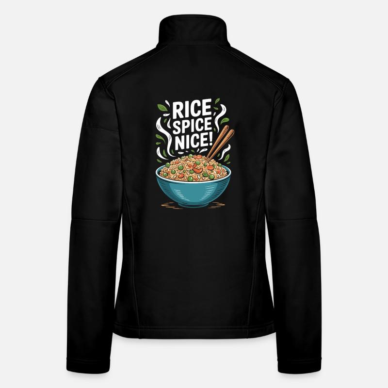 Riz frit Épices Riz chaud agréable Veste en tissu softshell Femme