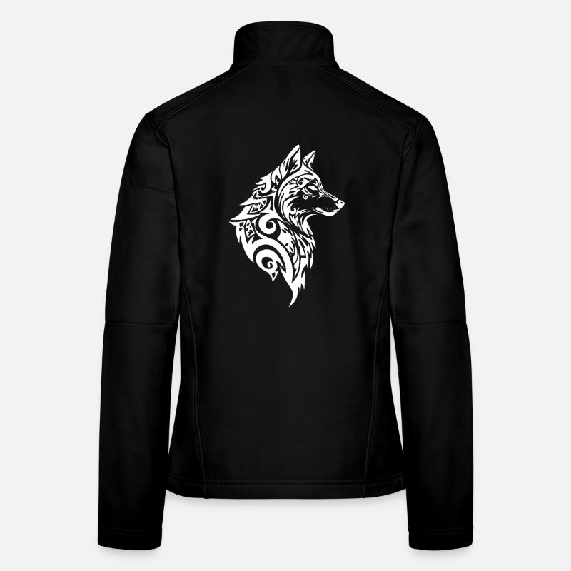 Tribal Wolf Nordic Tattoo Frauen Softshelljacke