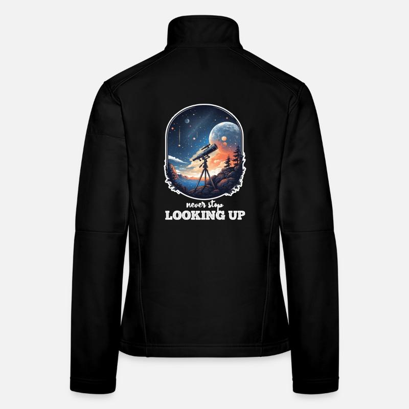 Astronaut and Space Positive and Motivating Message Women's Softshell Jacket