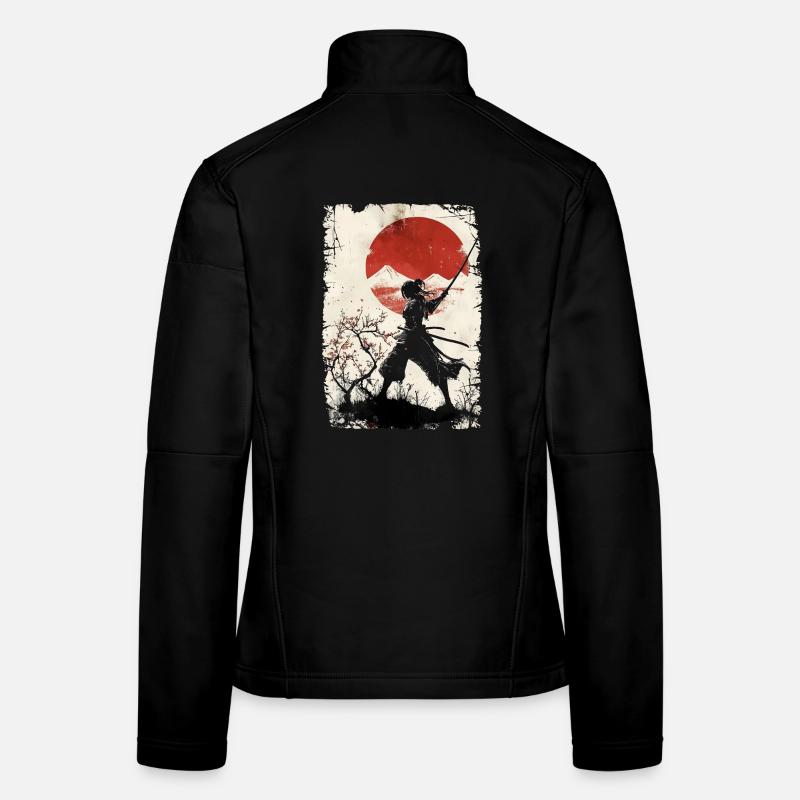 Japan vintage samurai Frauen Softshelljacke